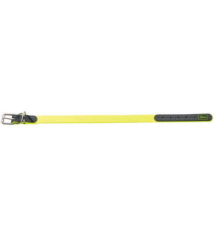 Hunter Convenience yellow dog collar for medium-sized dogs, adjustable 42-50 cm, made of durable material for pet comfort.