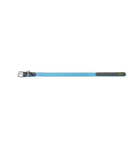 Hunter Convenience dog collar in turquoise, adjustable 47-55 cm, made for dogs, featuring a secure buckle and stylish design.