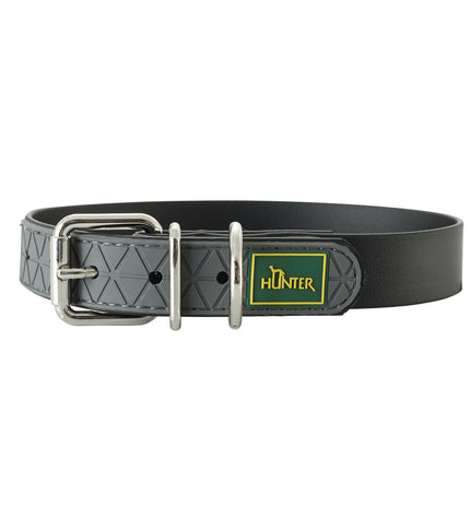 Black Hunter Convenience dog collar for large dogs, 53-61 cm, featuring sturdy design and adjustable fit.