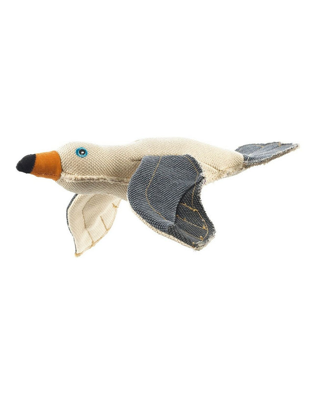 Hunter witte polyester zeemeeuw hondenspeelgoed knuffel voor honden, soft en duurzaam dierproduct geschikt voor hondenliefhebbers