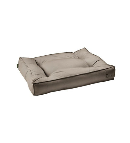 Hunter Lancaster brown dog bed with 100x70 cm size, featuring soft cushioning and sturdy fabric for comfortable pet rest.