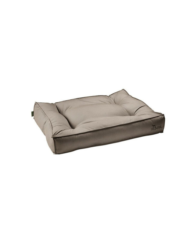 Hunter Lancaster brown dog bed with 100x70 cm size, featuring soft cushioning and sturdy fabric for comfortable pet rest.