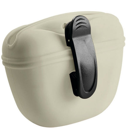 Beige Hunter siliconen zakbedekking for dogs, soft and durable dog accessory with a textured surface, designed for pet comfort.