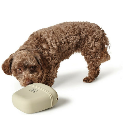Hunter siliconen zakbedekking beige voor honden, zachte en waterdichte accessoire voor hondenverzorging en transport.