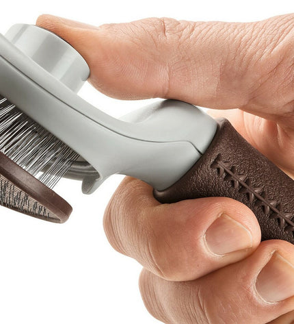 Hunter Dematteerkam for dogs, 51x37x33 cm, grooming brush with ergonomic handle, suitable for dematting and brushing dogs.