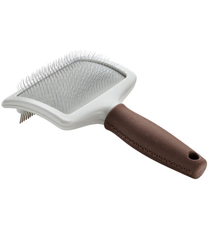 Hunter Rugkammen 2-in-1 dog brush showing the dual-sided grooming tool for detangling and brushing dogs.