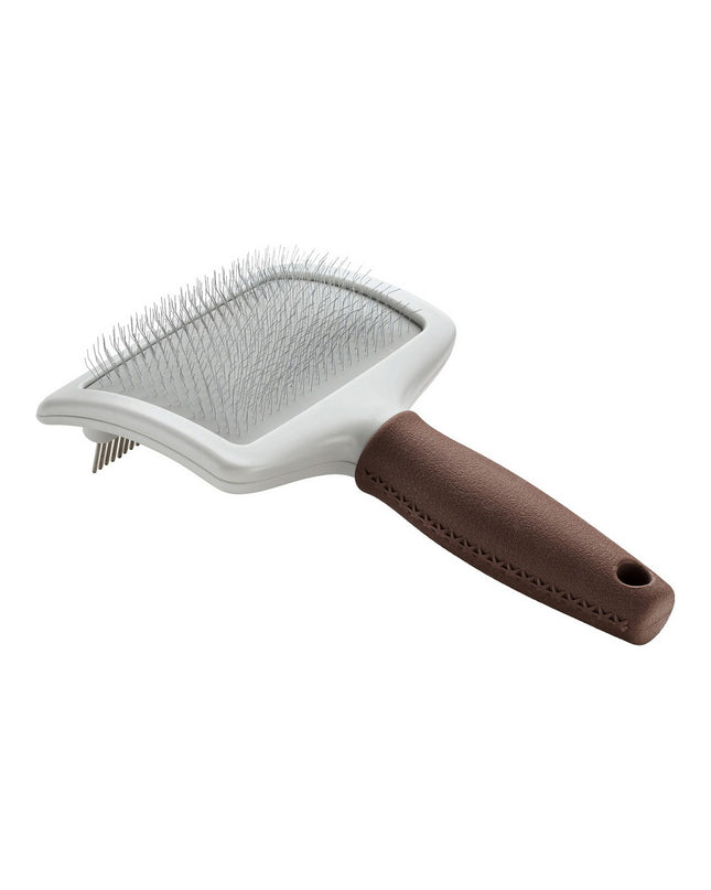 Hunter Rugkammen 2-in-1 dog brush showing the dual-sided grooming tool for detangling and brushing dogs.