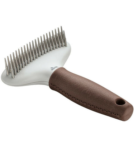 Hunter Ontwar Haarborstel for dogs, a grooming tool with metal tines for detangling and brushing dog hair.