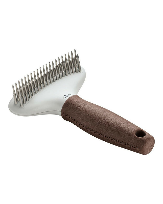 Hunter Ontwar Haarborstel for dogs, a grooming tool with metal tines for detangling and brushing dog hair.
