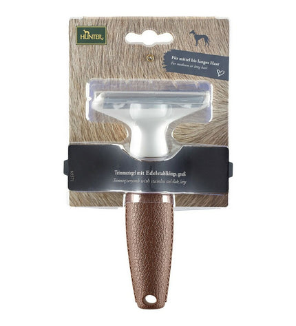 Hunter Dematteerkam for dogs, pet grooming tool with fine teeth for detangling and smoothing dog fur, brand Hunter.