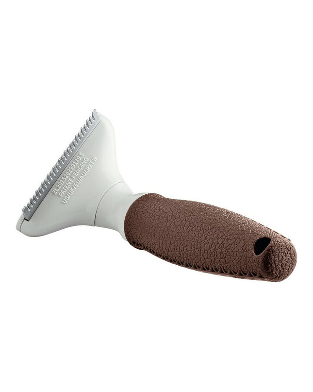 Hunter Dematteerkam for dogs, a grooming tool with fine metal teeth designed for de-matting and brushing dog coats.