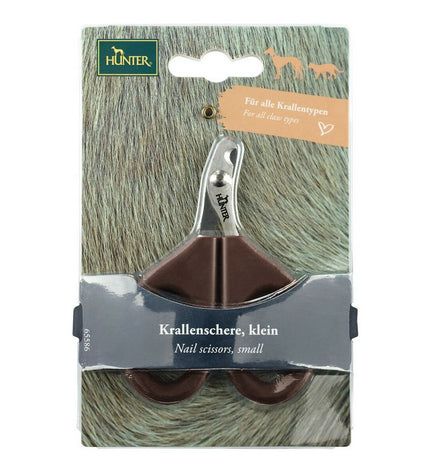 Hunter dog nail clipper in stainless steel, size S, with ergonomic handle for precise grooming of pets.