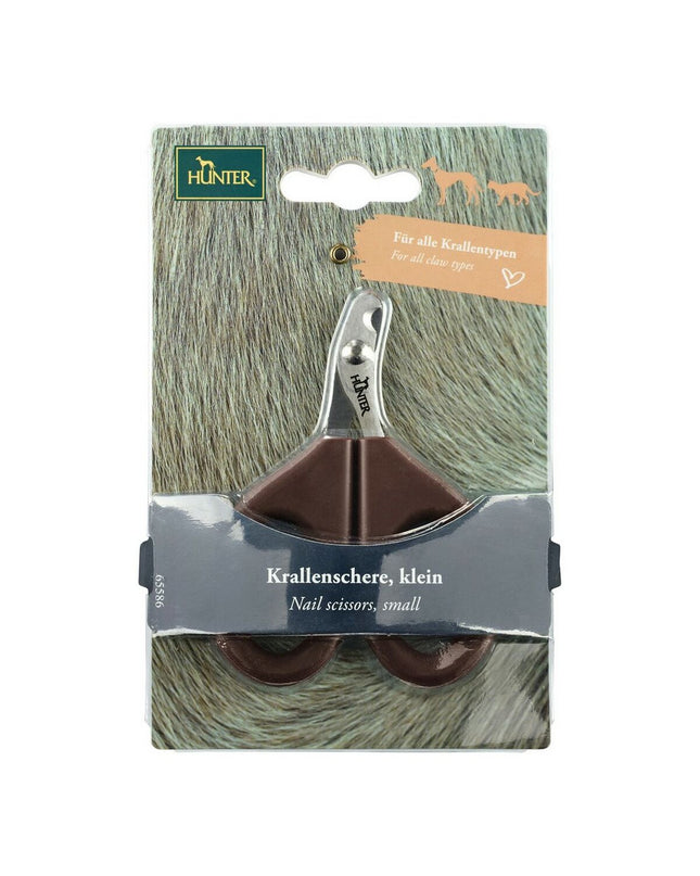 Hunter dog nail clipper in stainless steel, size S, with ergonomic handle for precise grooming of pets.