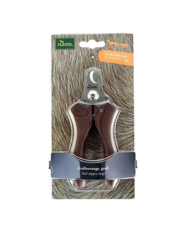 Hunter dog nail clipper Maat L, stainless steel grooming tool with ergonomic handle for easy nail trimming.