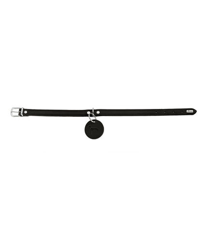 Hunter Aalborg black dog collar for small dogs, XS/S size, adjustable 28-33 cm, durable pet accessory for dogs.