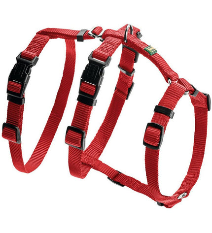 Hunter Safety VR dog harness in red with adjustable straps, XS/S size, suitable for small to medium dogs.