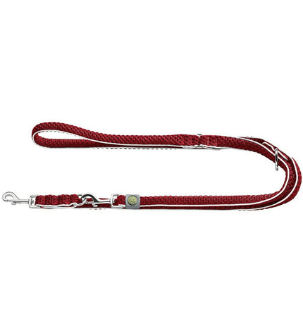 Red Hunter HILO dog leash, 200 cm long, made of durable material perfect for walking and training with dogs.