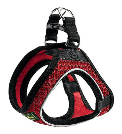 Red Hunter Hilo-Comfort dog harness for small dogs, XS size, adjustable with padded straps and quick-release buckle.