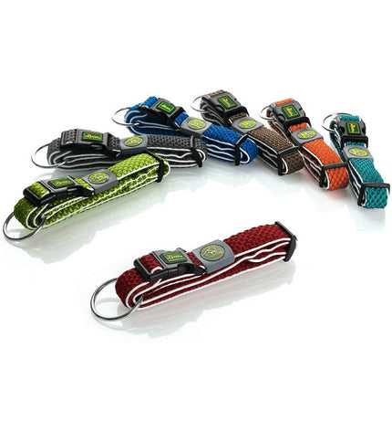 Hunter Plus Draad hondenhalsband in maat XL, limoen kleur, met metalen sluiting, geschikt voor grote honden 45-70 cm.