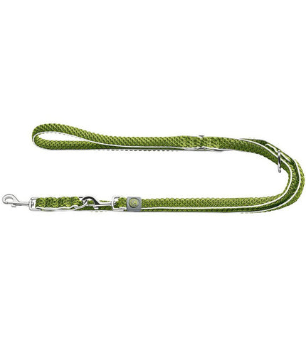 Hunter HILO lime green dog leash, 200 cm long, made of durable material, designed for walking and controlling dogs.