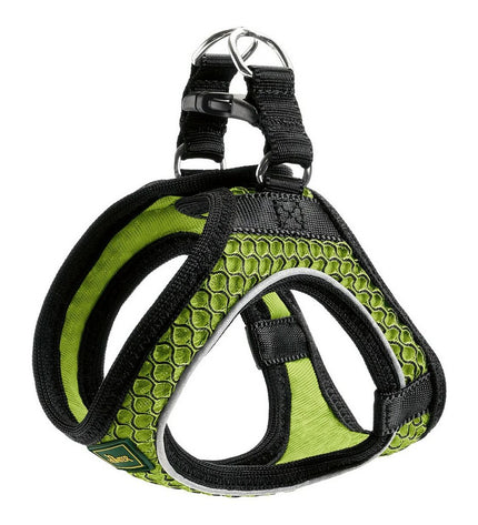 Hunter Hilo-Comfort lime green dog harness for small/medium dogs, adjustable collar with padded straps, 48-55 cm size.