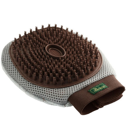 Hunter Geborsteld hondenhandschoenen, brushed fabric, designed for dog grooming and pet care, in natural shades.