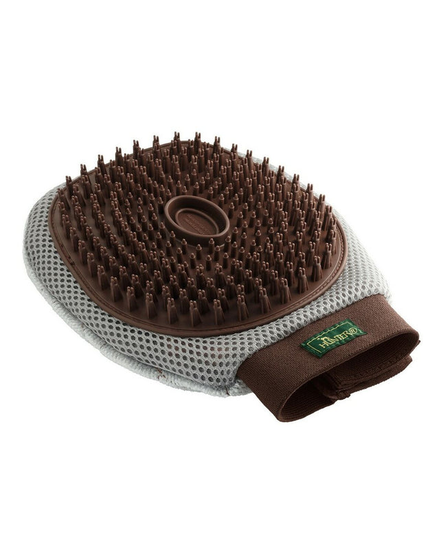 Hunter Geborsteld hondenhandschoenen, brushed fabric, designed for dog grooming and pet care, in natural shades.