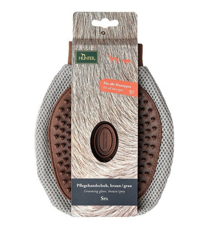 Hunter Geborsteld handschoenen for dogs, soft brushed fabric with reinforced palm and finger areas, ideal for grooming and handling pets.