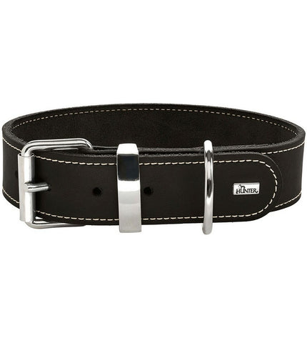 Black Hunter Aalborg dog collar for medium-sized dogs, adjustable 36-44 cm, made of durable material for everyday use.