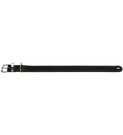 Black Hunter Aalborg dog collar for medium-sized dogs, adjustable 40-48 cm, made of durable material, with metal buckle.