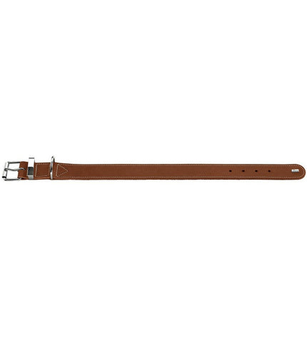 Hunter Aalborg Cognac dog collar for small dogs, 20-24 cm, made of durable material with adjustable strap and stylish design.