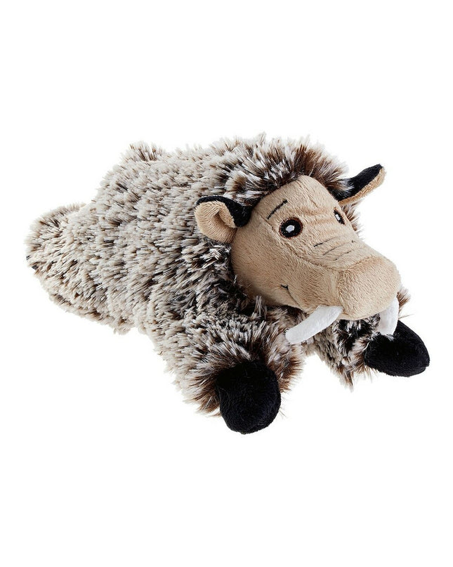 Hunter Faro dog plush toy in brown and gray polyester, shaped like a pig, designed for dogs to chew and cuddle.
