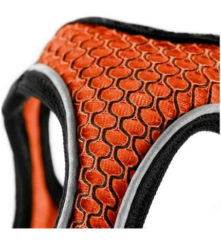 Hunter Hilo Comfort dog harness in orange, size M/L 58-63 cm, with adjustable straps and padded design for comfortable fit.