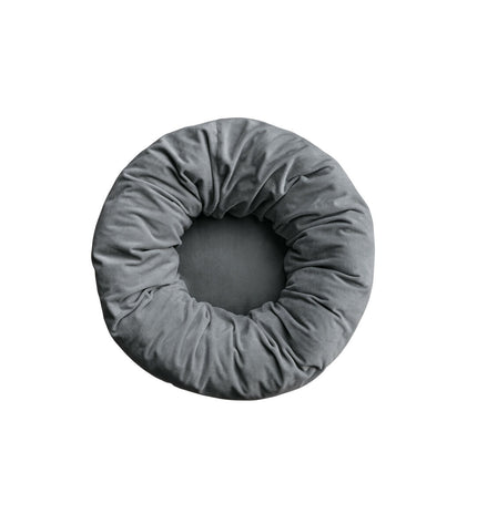 Gray Hunter Miranda dog bed with 50x50 cm size, soft fabric, and cushioned design for comfortable pet rest.