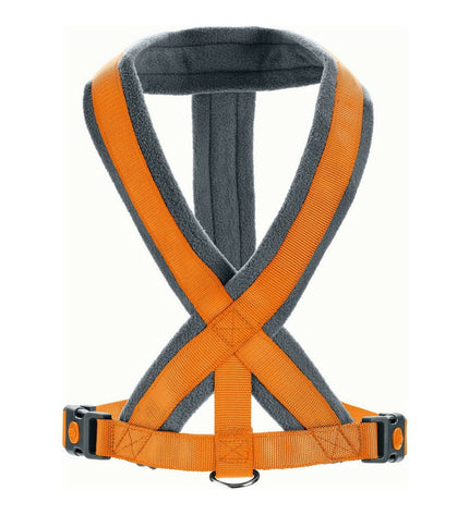 Hunter London Comfort dog harness in orange, size L, with adjustable straps, designed for comfortable and secure fit for medium to large dogs.