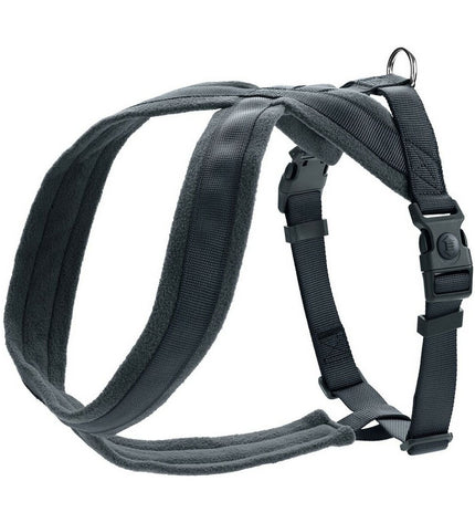 Hunter London Comfort dog harness in anthracite, size S/M, adjustable for 52-62 cm neck, designed for comfortable fit.