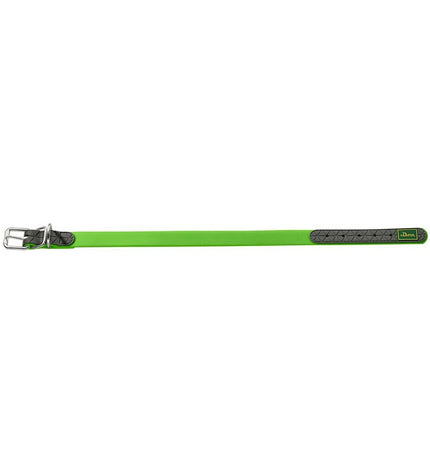 Hunter Convenience green dog collar for small/medium dogs, adjustable size 33-41 cm, made of durable material.