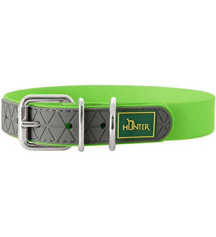 Hunter Convenience Groen dog collar for medium to large dogs, adjustable size 42-50 cm, made of durable material.