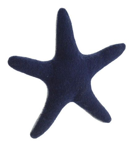 Dark blue and gray dog plush toy with star design from Hunter Skagen, made of soft polyester, for dogs.