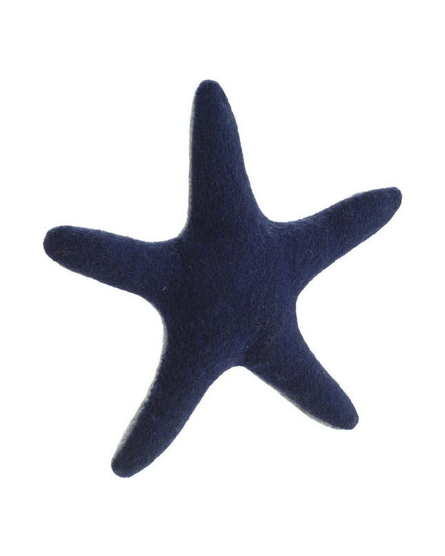 Dark blue and gray dog plush toy with star design from Hunter Skagen, made of soft polyester, for dogs.
