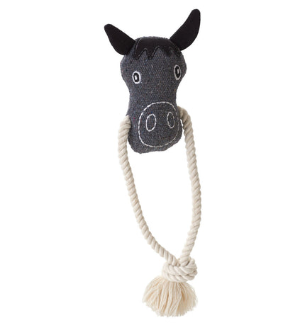 Hunter Nebraska gray polyester dog toy shaped like a horse, designed for dogs and part of Hunter’s pet product range.