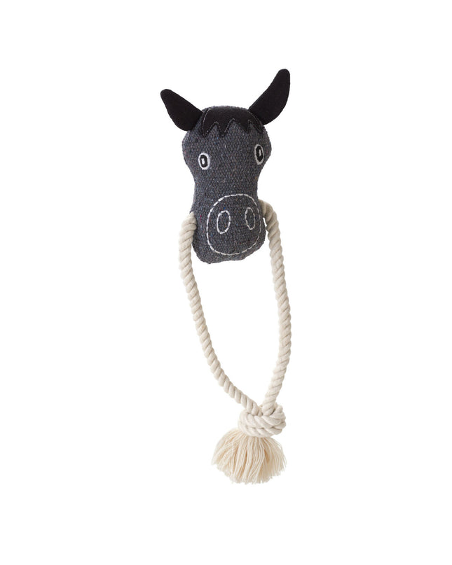 Hunter Nebraska gray polyester dog toy shaped like a horse, designed for dogs and part of Hunter’s pet product range.