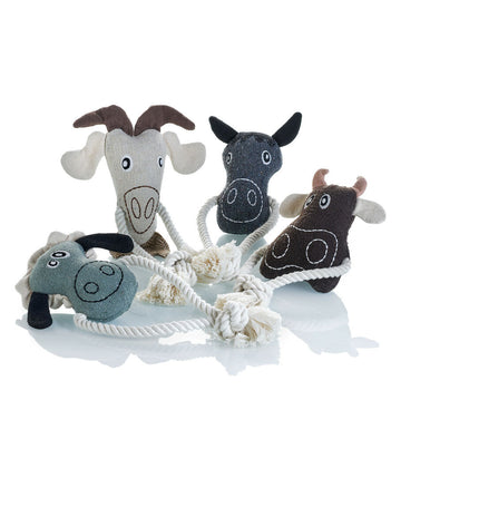 Hunter Nebraska gray polyester dog toy shaped like a horse, designed for dogs' play and chewing.