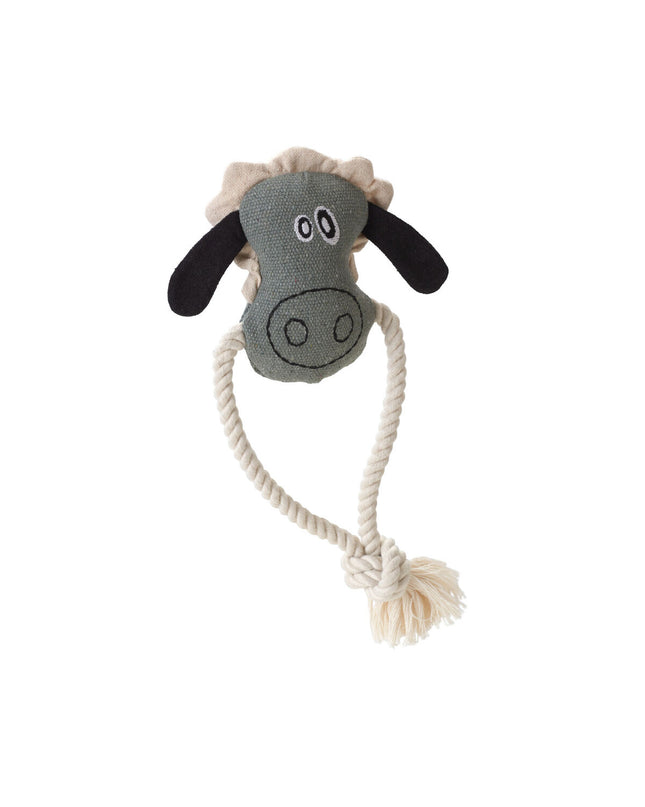 Hunter Nebraska blue polyester dog toy shaped like a sheep, soft and durable for playful pets.