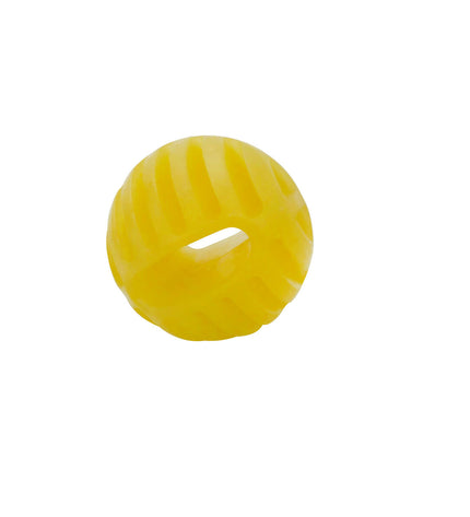 Yellow rubber dog toy from Hunter Hondenspeelgoed collection, designed for dogs, made of durable rubber.