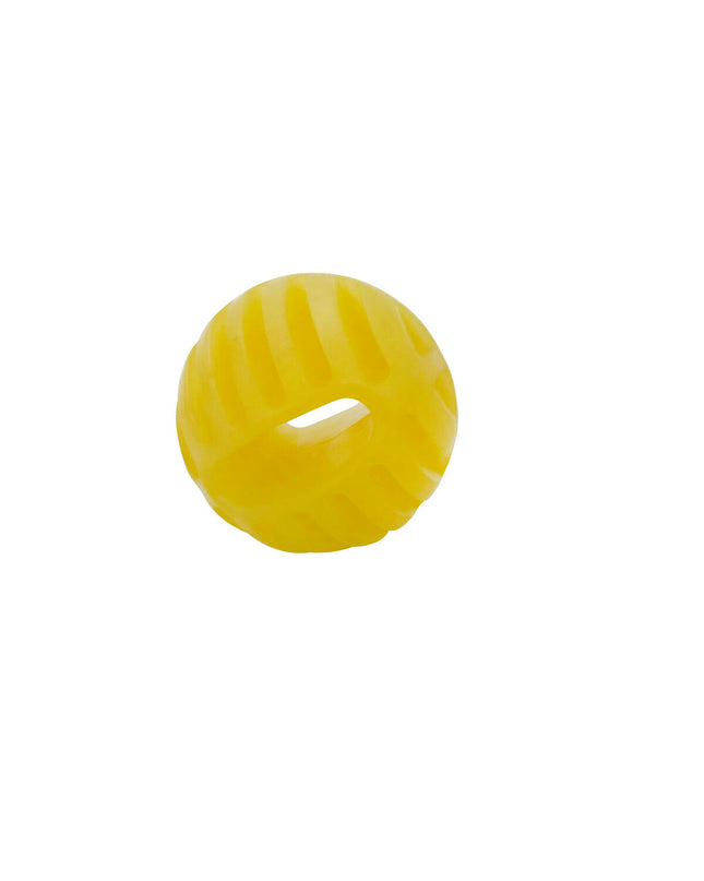 Yellow rubber dog toy from Hunter Hondenspeelgoed collection, designed for dogs, made of durable rubber.