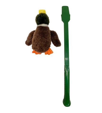 Hunter dog toy made of durable materials, designed for playful dogs, featuring colorful and textured elements for chewing and fun.