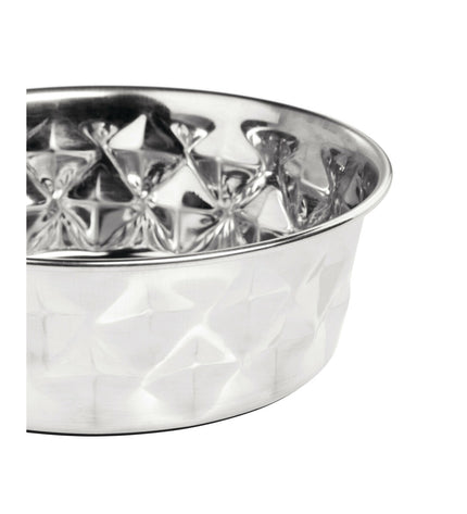 Hunter dog feeding bowl made of silicone and stainless steel, 4.1L capacity, durable pet dish for dogs.