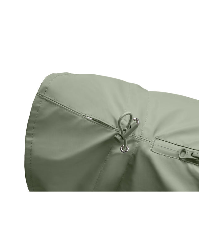 Hunter Milford Groen hondenjas for small dogs, 45 cm, featuring durable green fabric with adjustable straps and reflective details.