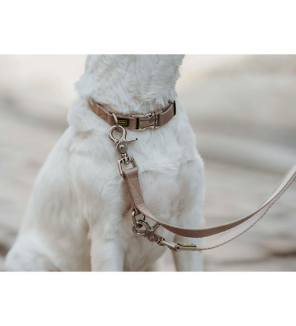 Hunter Inari beige dog collar for large dogs, XL size 45-65 cm, made of durable material for comfortable fit.